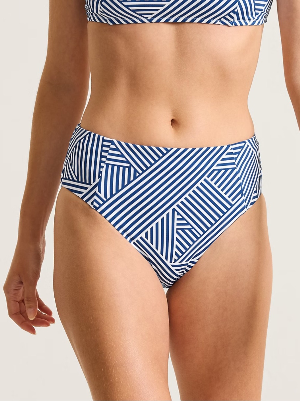 NWT Tommy Bahama Palm Modern® Stripe High-Waist Bikini Bottoms